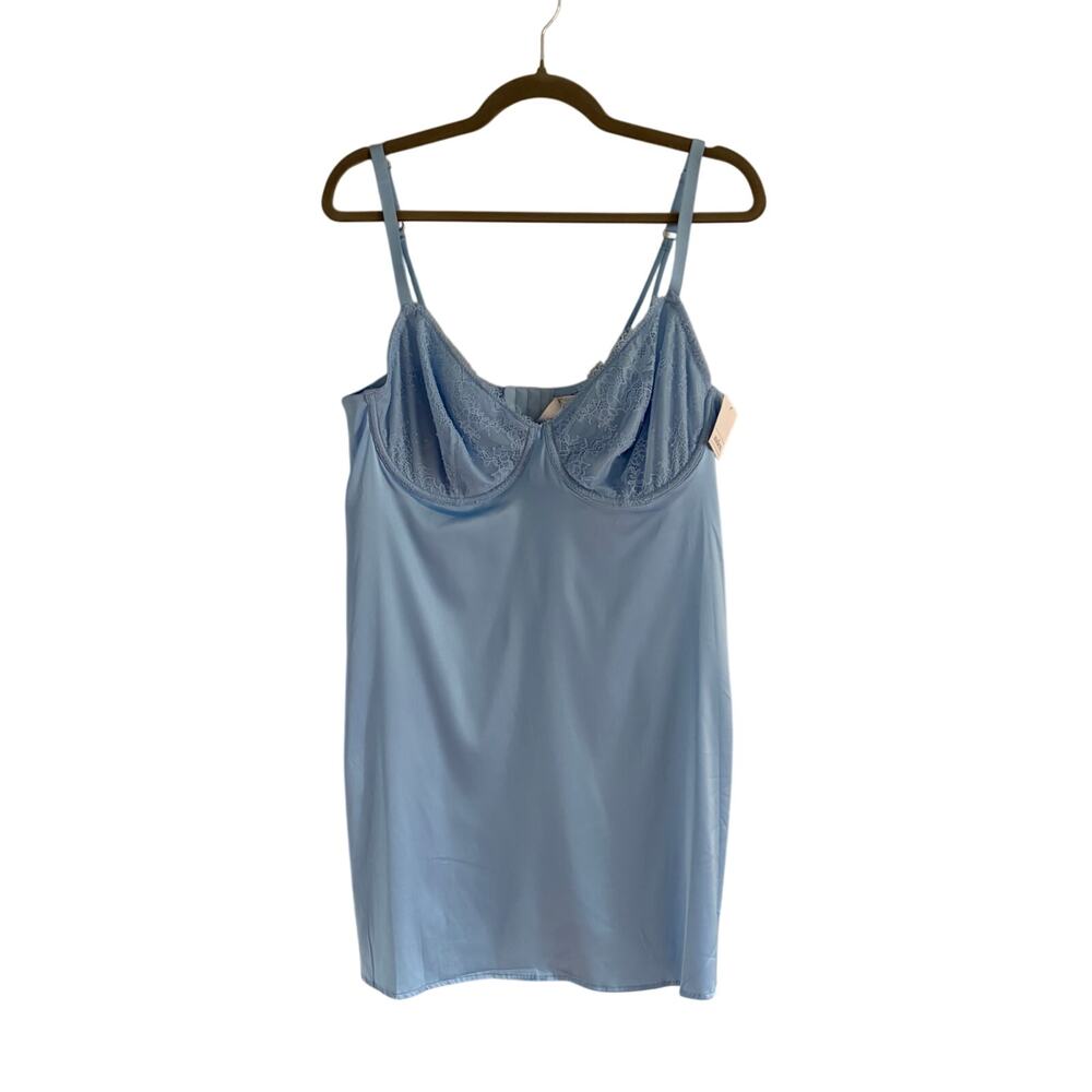 Auden Blue Adjustable Nightdress Lingerie Mini Dress Women's XL NEW NWT